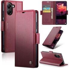 Per Xiaomi Poco X7 Pro CaseMe 023 Butterfly Buckle Litchi Texture RFID Anti-furto Custodia per telefono in pelle (rosso)