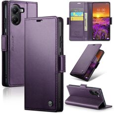 Per Xiaomi Poco X7 Pro CaseMe 023 Butterfly Buckle Litchi Texture RFID Anti-furto Custodia per telefono in pelle (viola)