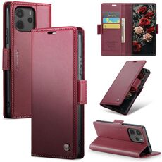 Per Redmi Note14 4G 163,25 mm CaseMe 023 Butterfly Buckle Litchi Texture RFID Anti-furto Custodia in pelle per telefono (rosso)