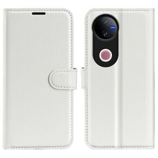 Per vivo V50 Global Litchi Texture Custodia per telefono in pelle con supporto a flip orizzontale (bianco)