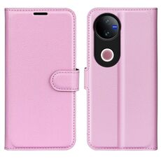 Per vivo V50 Global Litchi Texture Custodia per telefono in pelle con supporto a flip orizzontale (rosa)