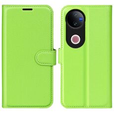 Per vivo V50 Global Litchi Texture Custodia per telefono in pelle con supporto a flip orizzontale (verde)