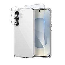 Per Samsung Galaxy S25+ 5G NORTHJO 3 in 1 Custodia trasparente per telefono con pellicola protettiva per schermo e obiettivo