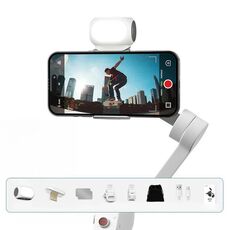 Per DJI / Zhiyun Handheld Gimbal Stabilizer Fill Light Magnetic LED Photography Lamp Cellulare Fill Light, Modello: XJ97P Un set di lampade + clip