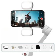 Per DJI / Zhiyun Handheld Gimbal Stabilizer Fill Light Magnetic LED Photography Lamp Cellulare Fill Light, Modello: XJ97P Doppia Lampada + Set Clip