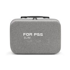 BKANO per Sony PS5 Slim Borsa portaoggetti rigida a tracolla Valigia portaoggetti (grigio)
