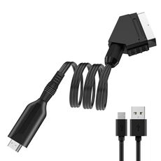 Convertitore SCART a HDMI per decoder, console di gioco, audio e video (nero)