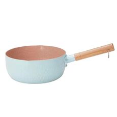 20 cm senza coperchio bollire spaghetti istantanei padella antiaderente integratore alimentare per bambini padella maifan pietra piccola pentola per il latte (blu)