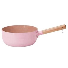 22 cm senza coperchio bollire spaghetti istantanei padella antiaderente integratore alimentare per bambini padella maifan pietra piccola pentola per il latte (rosa)