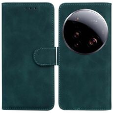 Per Xiaomi 15 Ultra Skin Feel Custodia in pelle Flip Color Pure (verde)