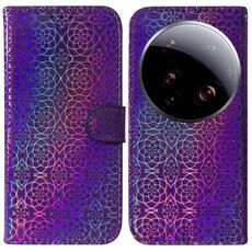Per Xiaomi 15 Ultra Custodia per telefono in pelle con fibbia magnetica colorata (viola)