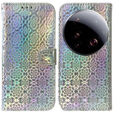 Per Xiaomi 15 Ultra Custodia per telefono in pelle con fibbia magnetica colorata (argento)