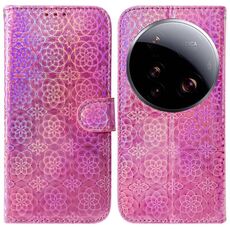 Per Xiaomi 15 Ultra Custodia per telefono in pelle con fibbia magnetica colorata (rosa)