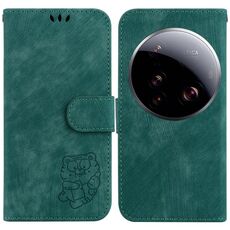 Per Xiaomi 15 Ultra Custodia per telefono in pelle goffrata Little Tiger (verde)