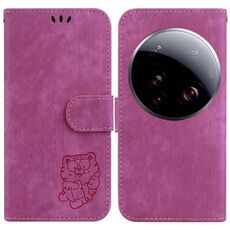 Per Xiaomi 15 Ultra Custodia per telefono in pelle goffrata Little Tiger (rosso rosa)
