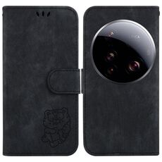 Per Xiaomi 15 Ultra Custodia per telefono in pelle goffrata Little Tiger (nero)