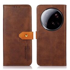 Per Xiaomi 15 Ultra KHAZNEH Custodia in pelle con texture in pelle di mucca (marrone)