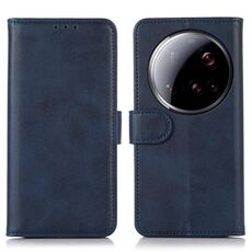 Per Xiaomi 15 Ultra Custodia per telefono in pelle con texture di mucca (blu)