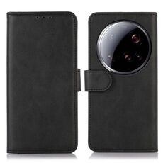 Per Xiaomi 15 Ultra Custodia in pelle con texture di mucca (nero)