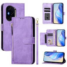 Per Honor 400 Multi-Card Slots Zipper Wallet Custodia in pelle per telefono (viola)