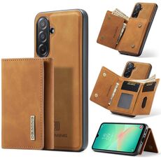 Per Samsung Galaxy A26 5G DG.MING M1 Series Portafoglio multi-carta a 3 ante + custodia magnetica per telefono (marrone)