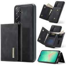 Per Samsung Galaxy A26 5G DG.MING M1 Series Portafoglio multi-carta a 3 ante + custodia magnetica per telefono (nero)