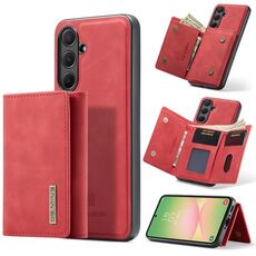 Per Samsung Galaxy A56 5G DG.MING M1 Series Portafoglio multi-carta a 3 ante + custodia magnetica per telefono (rosso)