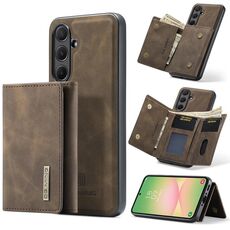 Per Samsung Galaxy A56 5G DG.MING M1 Series Portafoglio multi-carta a 3 ante + custodia magnetica per telefono (caffè)