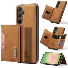Per Samsung Galaxy A56 5G DG.MING M2 Series Borsa multi-carta a 3 pieghe + Custodia magnetica per telefono (marrone)