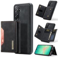 Per Samsung Galaxy A26 5G DG.MING M2 Series Borsa multi-carta a 3 scomparti + custodia magnetica per telefono (nero)
