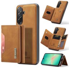 Per Samsung Galaxy A26 5G DG.MING M2 Series Borsa multi-carta a 3 scomparti + custodia magnetica per telefono (marrone)