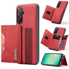 Per Samsung Galaxy A26 5G DG.MING M2 Series Borsa multi-carta a 3 scomparti + custodia magnetica per telefono (rosso)