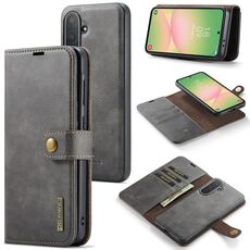 Per Samsung Galaxy A56 5G DG.MING Crazy Horse Texture Custodia in pelle magnetica staccabile (grigio)