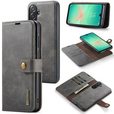 Per Samsung Galaxy A26 5G DG.MING Crazy Horse Texture Custodia in pelle magnetica staccabile (grigio)