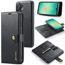 Per Samsung Galaxy A26 5G DG.MING Crazy Horse Texture Custodia in pelle magnetica staccabile (nero)