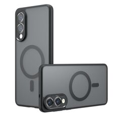 Per Samsung Galaxy S25 Edge 5G Armor MagSafe Precise Hole PC Hybrid TPU Custodia per telefono (nero satinato)