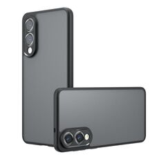 Per Samsung Galaxy S25 Edge 5G Armor Precise Hole PC Hybrid TPU Custodia per telefono (nero satinato)