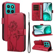 Per Honor X8c 4G Global Dandelion Embossed Pattern Flip Custodia in pelle per telefono (rosso)