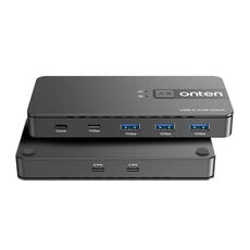 Onten KVM200 USB 3.2 Gen2 Switch di condivisione 2 In 4 Out (nero)