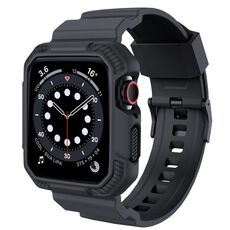 Per Apple Watch Ultra 2/1 49mm VIETAO Cinturino in silicone e fibra di carbonio (grigio scuro)
