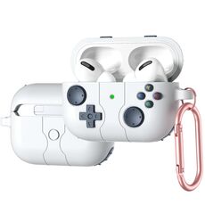Per AirPods Pro 2 Custodia in silicone per auricolari wireless in stile console di gioco (grigio roccia)