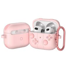 Per AirPods 3 Custodia in silicone per auricolari wireless in stile console di gioco (rosa)