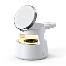 DUZZONA W23 Caricabatterie wireless magnetico 5 in 1 con altoparlante Bluetooth (bianco)