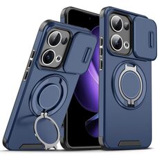 Per OPPO Reno13 5G Custodia per telefono con supporto ad anello scorrevole globale Camshield (blu)