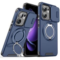 Per OPPO Reno13 F 5G Custodia per telefono con supporto ad anello scorrevole Camshield (blu)