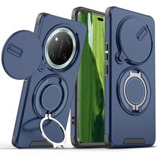 Per Honor X60 Pro Custodia per telefono con supporto ad anello scorrevole Camshield (blu)