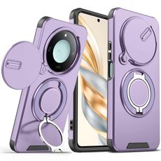 Per Honor X60 Custodia per telefono con supporto ad anello scorrevole Camshield (viola)