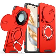 Per Honor X60 Custodia per telefono con supporto ad anello scorrevole Camshield (rosso)
