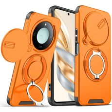 Per Honor X60 Custodia per telefono con supporto ad anello scorrevole Camshield (arancione)