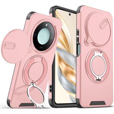 Per Honor X60 Custodia per telefono con supporto ad anello scorrevole Camshield (rosa)